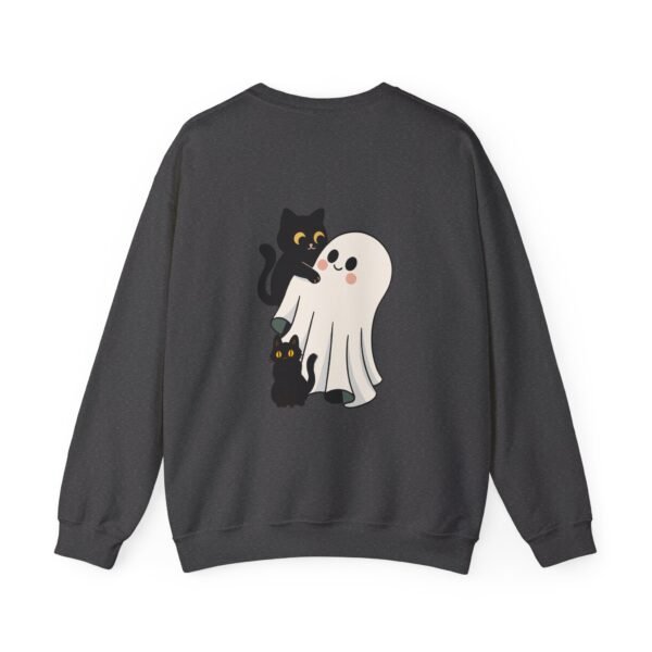 Halloween Cat and Ghost Sweatshirt | Cozy Unisex Crewneck | Perfect for Fall Fashion, Spooky Season, Cat Lovers, Ghost Enthusiasts, [...] - Image 26