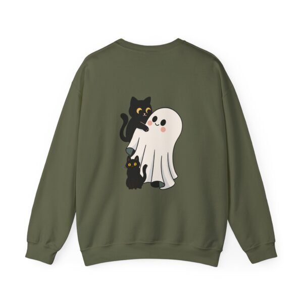 Halloween Cat and Ghost Sweatshirt | Cozy Unisex Crewneck | Perfect for Fall Fashion, Spooky Season, Cat Lovers, Ghost Enthusiasts, [...] - Image 20
