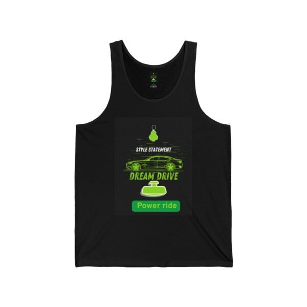 Unisex Jersey Tank - Dream Drive Power Ride, Graphic Tee, Summer Outfit, Gift for Car Lovers, Cool Casual Wear