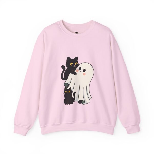 Halloween Cat and Ghost Sweatshirt | Cozy Unisex Crewneck | Perfect for Fall Fashion, Spooky Season, Cat Lovers, Ghost Enthusiasts, [...] - Image 34