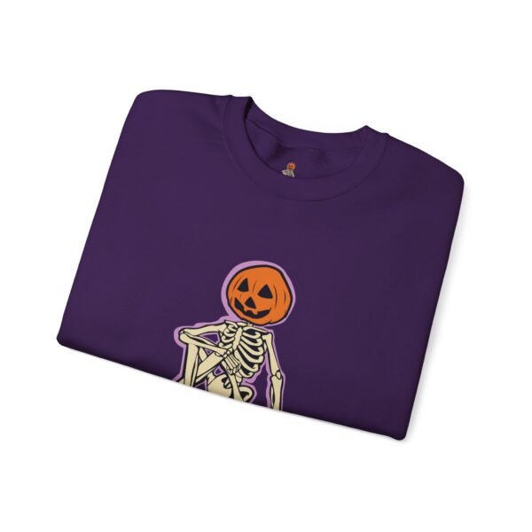 Spooky Skeleton Sweatshirt, Cozy Halloween Crewneck, Unisex Fall Apparel, Cute Pumpkin Design, Boo Statement Sweatshirt - Image 30