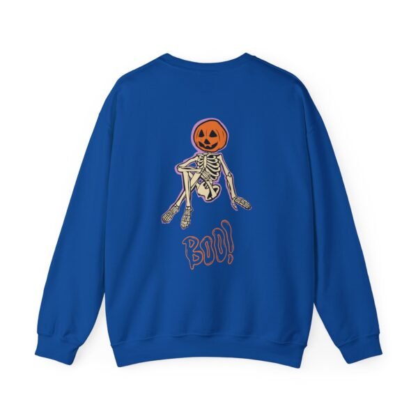 Spooky Skeleton Sweatshirt, Cozy Halloween Crewneck, Unisex Fall Apparel, Cute Pumpkin Design, Boo Statement Sweatshirt - Image 23