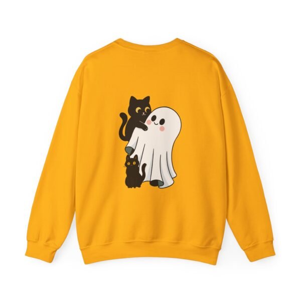 Halloween Cat and Ghost Sweatshirt | Cozy Unisex Crewneck | Perfect for Fall Fashion, Spooky Season, Cat Lovers, Ghost Enthusiasts, [...] - Image 11