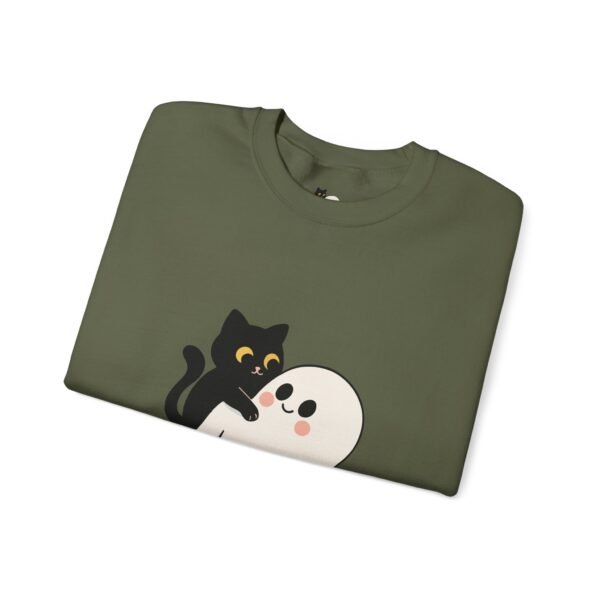 Halloween Cat and Ghost Sweatshirt | Cozy Unisex Crewneck | Perfect for Fall Fashion, Spooky Season, Cat Lovers, Ghost Enthusiasts, [...] - Image 21