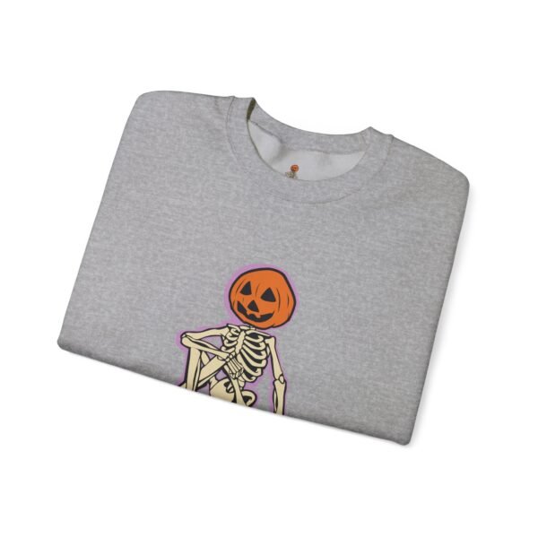 Spooky Skeleton Sweatshirt, Cozy Halloween Crewneck, Unisex Fall Apparel, Cute Pumpkin Design, Boo Statement Sweatshirt - Image 15
