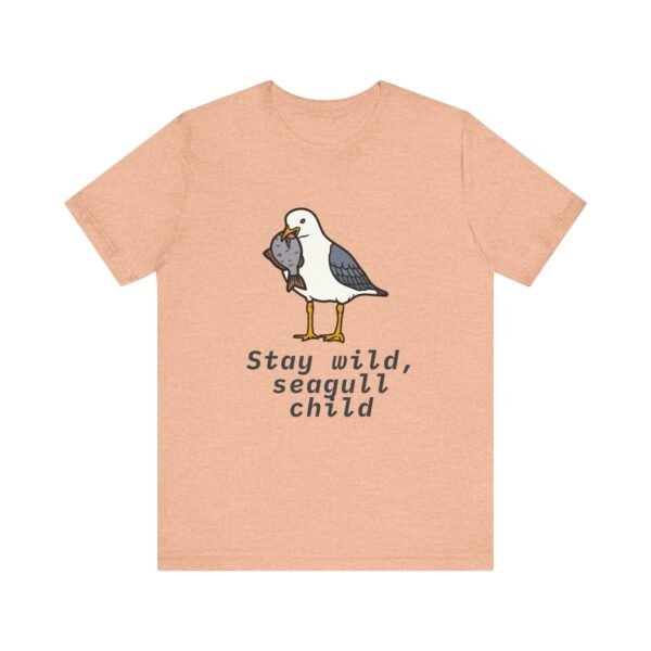 Stay Wild Seagull Child Unisex Tee, Fun Bird Shirt, Casual Wear, Gift for Animal Lovers, Summer Outfit, Nature T-Shirt - Image 5