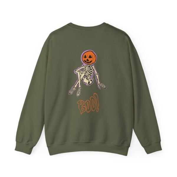 Spooky Skeleton Sweatshirt, Cozy Halloween Crewneck, Unisex Fall Apparel, Cute Pumpkin Design, Boo Statement Sweatshirt - Image 17