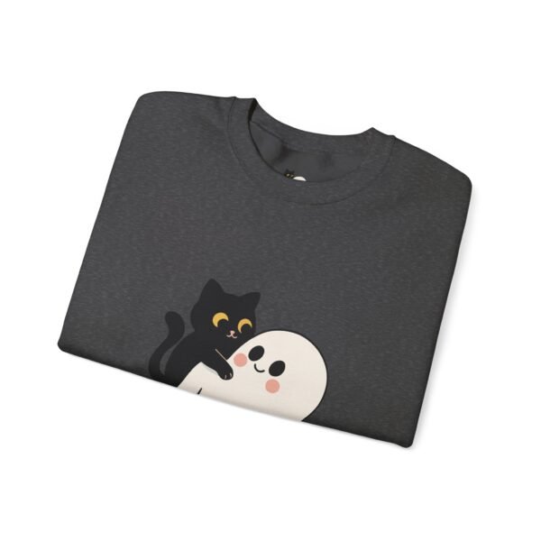 Halloween Cat and Ghost Sweatshirt | Cozy Unisex Crewneck | Perfect for Fall Fashion, Spooky Season, Cat Lovers, Ghost Enthusiasts, [...] - Image 27
