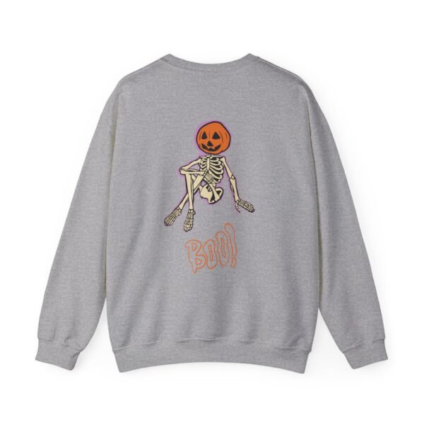 Spooky Skeleton Sweatshirt, Cozy Halloween Crewneck, Unisex Fall Apparel, Cute Pumpkin Design, Boo Statement Sweatshirt - Image 14