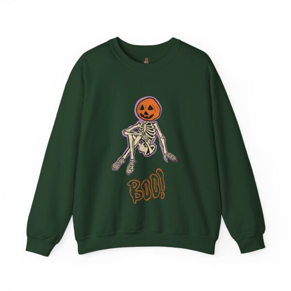 Spooky Skeleton Sweatshirt, Cozy Halloween Crewneck, Unisex Fall Apparel, Cute Pumpkin Design, Boo Statement Sweatshirt - Image 19