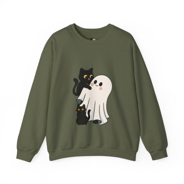 Halloween Cat and Ghost Sweatshirt | Cozy Unisex Crewneck | Perfect for Fall Fashion, Spooky Season, Cat Lovers, Ghost Enthusiasts, [...] - Image 19