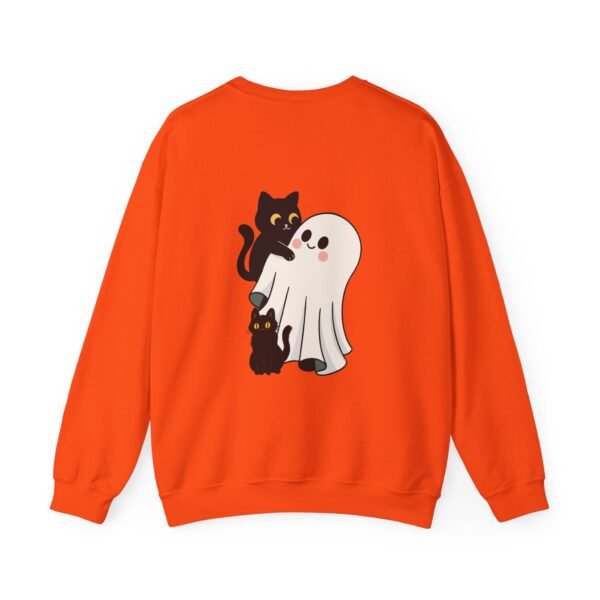 Halloween Cat and Ghost Sweatshirt | Cozy Unisex Crewneck | Perfect for Fall Fashion, Spooky Season, Cat Lovers, Ghost Enthusiasts, [...] - Image 14