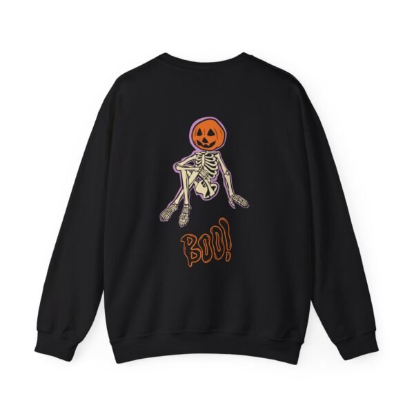 Spooky Skeleton Sweatshirt, Cozy Halloween Crewneck, Unisex Fall Apparel, Cute Pumpkin Design, Boo Statement Sweatshirt - Image 8