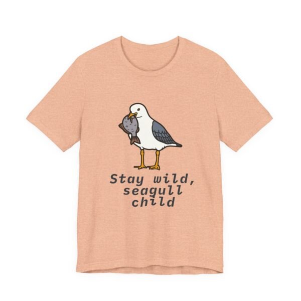 Stay Wild Seagull Child Unisex Tee, Fun Bird Shirt, Casual Wear, Gift for Animal Lovers, Summer Outfit, Nature T-Shirt - Image 7