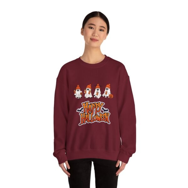 Halloween Ghost Crewneck – Cozy Unisex Fall Sweatshirt - Image 44