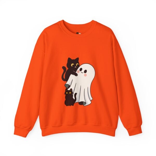Halloween Cat and Ghost Sweatshirt | Cozy Unisex Crewneck | Perfect for Fall Fashion, Spooky Season, Cat Lovers, Ghost Enthusiasts, [...] - Image 13