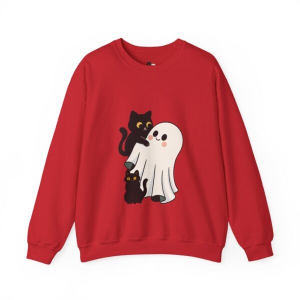 Halloween Cat and Ghost Sweatshirt | Cozy Unisex Crewneck | Perfect for Fall Fashion, Spooky Season, Cat Lovers, Ghost Enthusiasts, [...] - Image 40