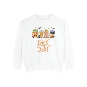 Halloween Sweatshirt, Cozy Unisex Trick or Treat Sweatshirt, Fall Fashion, Halloween Apparel, Comfortable Gift for October