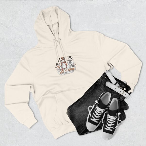 Cozy Snowman Hoodie for Winter Celebrations, Fleece Pullover, Holiday Sweatshirt, Cute Winter Apparel, Gift for Snow Lovers - Image 9