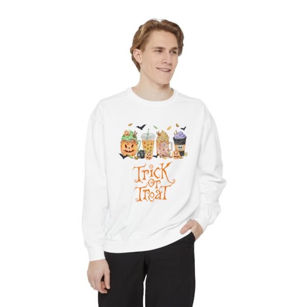 Halloween Sweatshirt, Cozy Unisex Trick or Treat Sweatshirt, Fall Fashion, Halloween Apparel, Comfortable Gift for October - Image 3