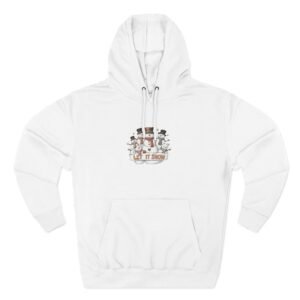Cozy Snowman Hoodie for Winter Celebrations, Fleece Pullover, Holiday Sweatshirt, Cute Winter Apparel, Gift for Snow Lovers