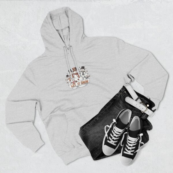 Cozy Snowman Hoodie for Winter Celebrations, Fleece Pullover, Holiday Sweatshirt, Cute Winter Apparel, Gift for Snow Lovers - Image 6