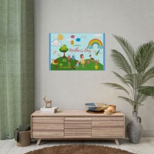 Colorful Mother's Day Rolled Poster - Whimsical Spring Design for Celebration