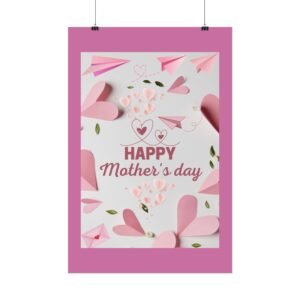 Happy Mother's Day Wall Art Poster - Floral Design